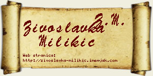 Živoslavka Milikić vizit kartica